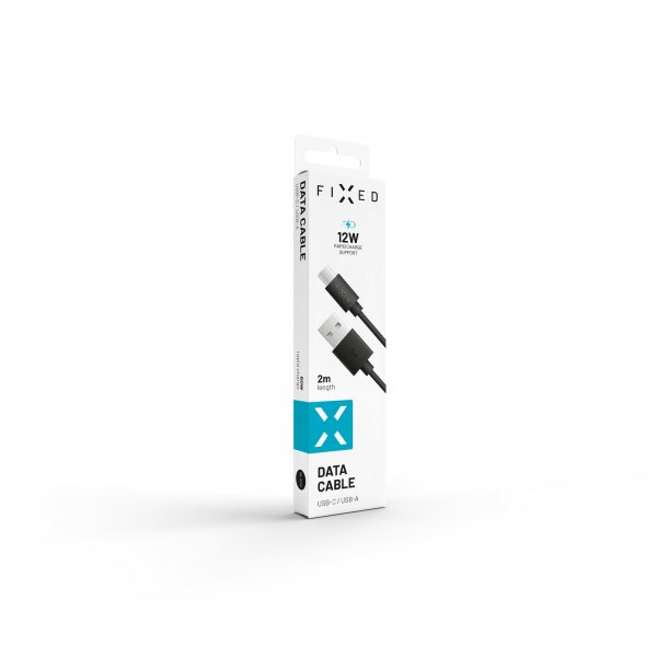 Fixed Kabel USB-A/USB-C 2m Svart