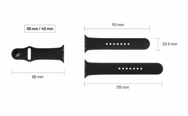 Fixed Apple Watch 44/45/46mm/Apple Watch Ultra Armbånd Silicone Strap Rosa