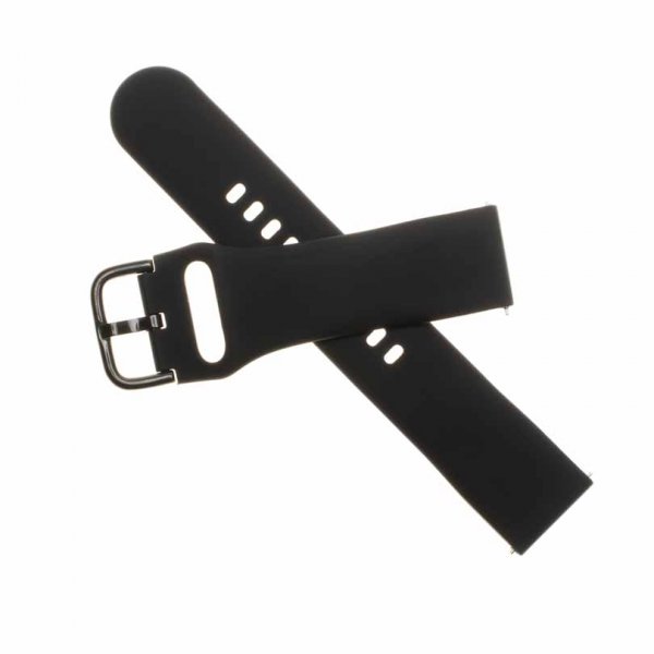 Fixed Samsung Galaxy Watch 22mm Armbånd Silicone Strap Svart