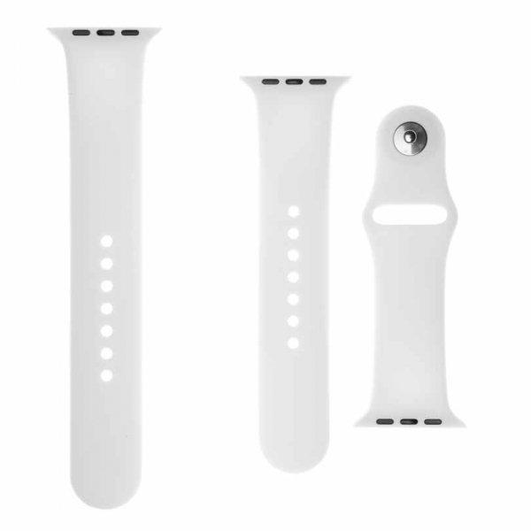Fixed Apple Watch 44/45/46mm/Apple Watch Ultra Armbånd Silicone Strap Hvit