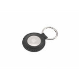 Fixed Apple AirTag Holder Real Leather Keychain Case Svart