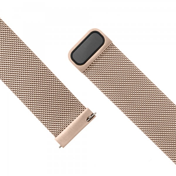 Fixed Samsung Galaxy Watch 22mm Armbånd Mesh Strap Rosegull