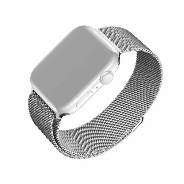 Fixed Apple Watch 38/40/41/42mm Armbånd Mesh Strap Sølv
