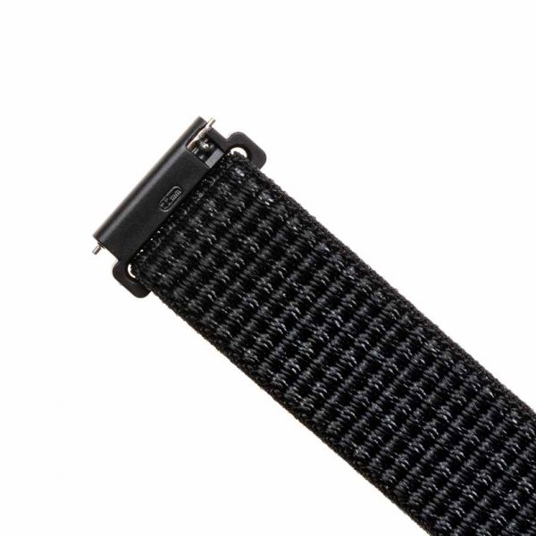 Fixed Samsung Galaxy Watch 20mm Armbånd Nylon Strap Reflective Svart
