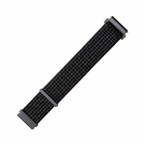 Fixed Samsung Galaxy Watch 22mm Armbånd Nylon Strap Reflective Svart