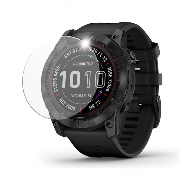 Fixed Garmin Fenix 7X Skjermbeskytter Herdet Beskyttelsesglass 9H 2-pakning