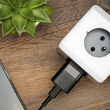 Fixed Lader med Kabel Mini PD Travel Charger Kit USB-C/Lightning 20W Svart
