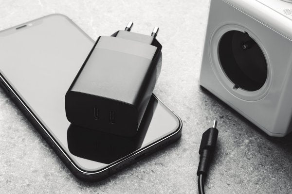 Fixed Lader PD Travel Charger 2xUSB-C 35W Svart