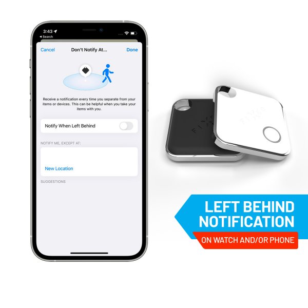 Fixed Tag Bluetooth Smart Tracker Find My Hvit