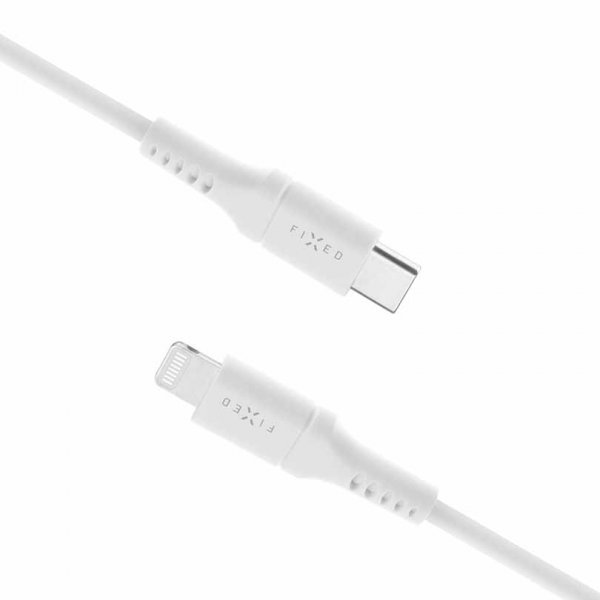 Fixed Kabel Liquid Silicone USB-C/Lightning 2m Hvit