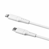 Fixed Kabel Liquid Silicone USB-C/Lightning 2m Hvit