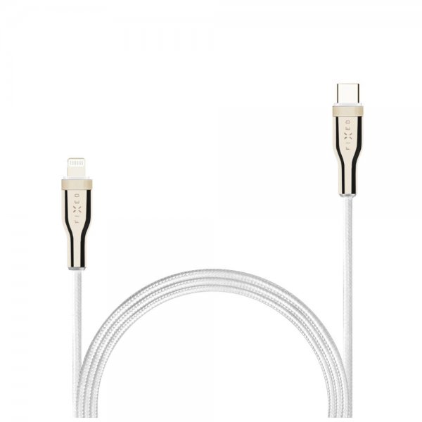 Fixed Kabel METAL Series USB-C/Lightning 2m Hvit