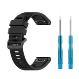 Fixed Garmin QuickFit 22mm Armbånd Silicone Strap Svart