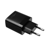 Fixed Lader med USB-C Kabel 1m 2xUSB-A 17W Svart