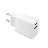 Fixed Lader med USB-C Kabel 1m 2xUSB-A 17W Hvit