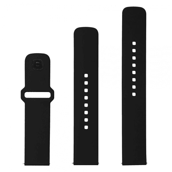 Fixed Samsung Galaxy Watch 20mm Armbånd Silicone Sporty Strap Svart