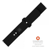 Fixed Samsung Galaxy Watch 20mm Armbånd Silicone Sporty Strap Svart