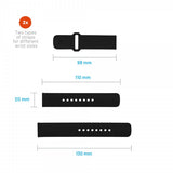 Fixed Samsung Galaxy Watch 20mm Armbånd Silicone Sporty Strap Svart