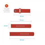 Fixed Samsung Galaxy Watch 20mm Armbånd Silicone Sporty Strap Rød