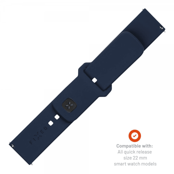 Fixed Samsung Galaxy Watch 22mm Armbånd Silicone Sporty Strap Blå