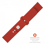 Fixed Samsung Galaxy Watch 22mm Armbånd Silicone Sporty Strap Rød