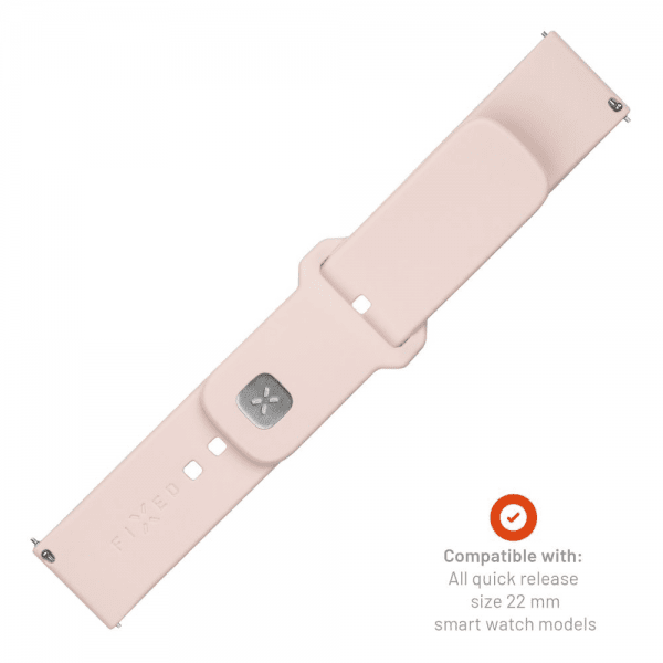 Fixed Samsung Galaxy Watch 22mm Armbånd Silicone Sporty Strap Rosa