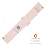 Fixed Samsung Galaxy Watch 22mm Armbånd Silicone Sporty Strap Rosa