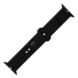 Fixed Apple Watch 44/45/46mm Armbånd Silicone Sporty Strap Svart