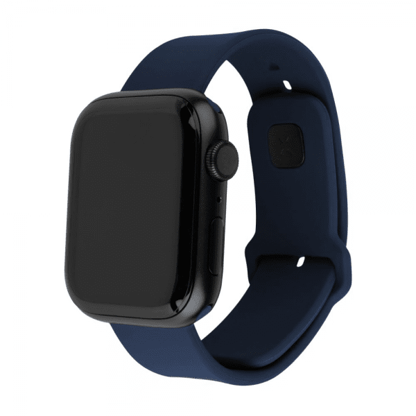 Fixed Apple Watch 44/45/46mm Armbånd Silicone Sporty Strap Blå