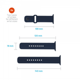 Fixed Apple Watch 44/45/46mm Armbånd Silicone Sporty Strap Blå