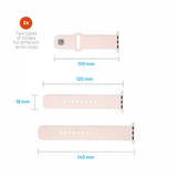 Fixed Apple Watch 44/45/46mm Armbånd Silicone Sporty Strap Rosa