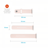 Fixed Apple Watch 38/40/41/42mm Armbånd Silicone Sporty Strap Rosa