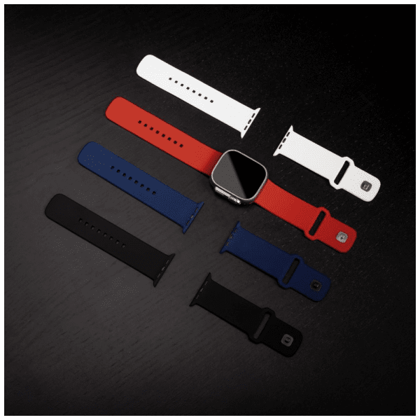 Fixed Apple Watch Ultra 1/2 49mm Armbånd Silicone Sporty Strap Svart