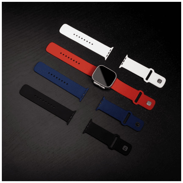 Fixed Apple Watch Ultra 1/2 49mm Armbånd Silicone Sporty Strap Blå