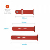 Fixed Apple Watch Ultra 1/2 49mm Armbånd Silicone Sporty Strap Rød