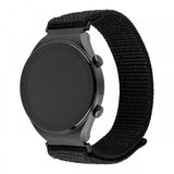 Fixed Samsung Galaxy Watch 20mm Armbånd Nylon Sporty Strap Svart