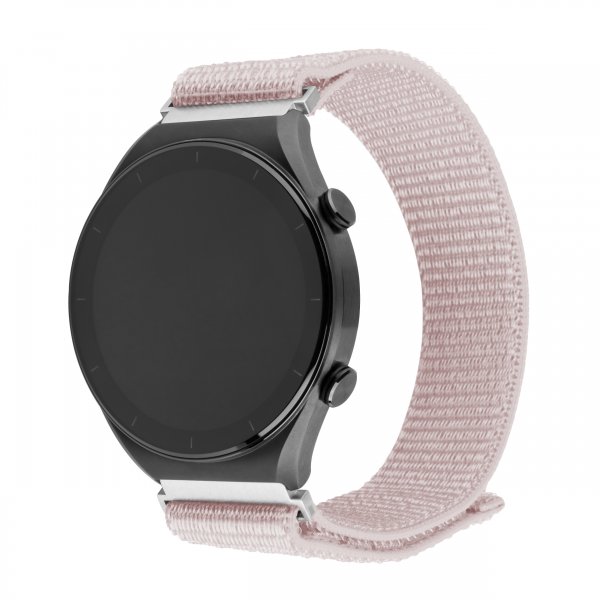 Fixed Samsung Galaxy Watch 20mm Armbånd Nylon Sporty Strap Rosa