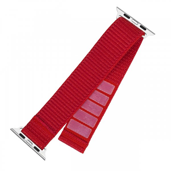 Fixed Apple Watch 44/45/46mm Armbånd Nylon Sporty Strap Rød