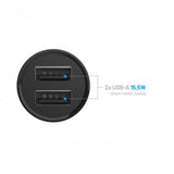 Fixed Mini Mobillader til bil med USB-C Kabel 1m 15W Svart