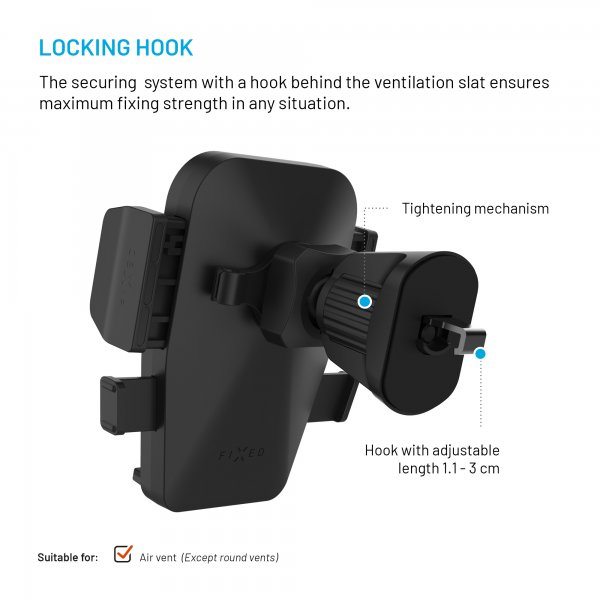 Fixed Bilholder Iconiq Lock Ventilasjon