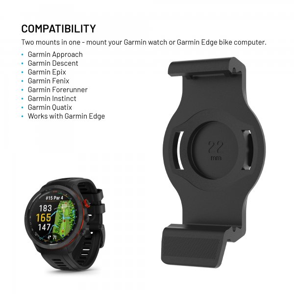 Fixed Garmin Smartwatch 22mm Holder for Sykkelstyrer