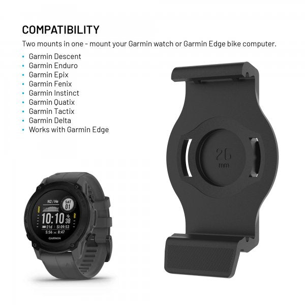 Fixed Garmin Smartwatch 26mm Holder for Sykkelstyrer