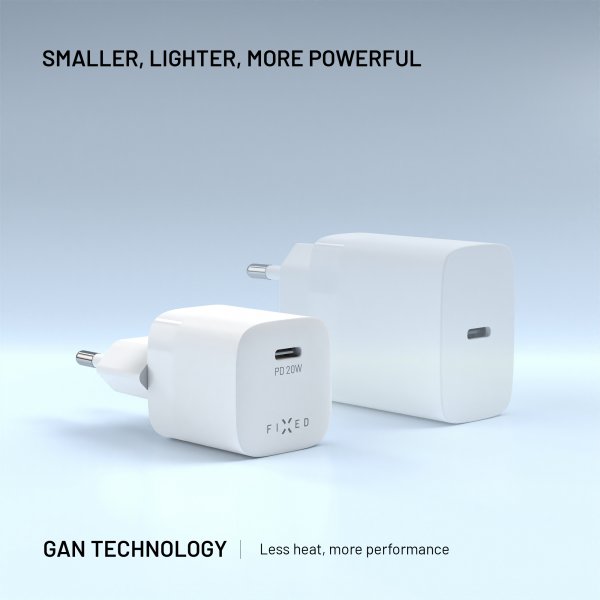 Fixed Lader Mini PD 20W USB-C Hvit