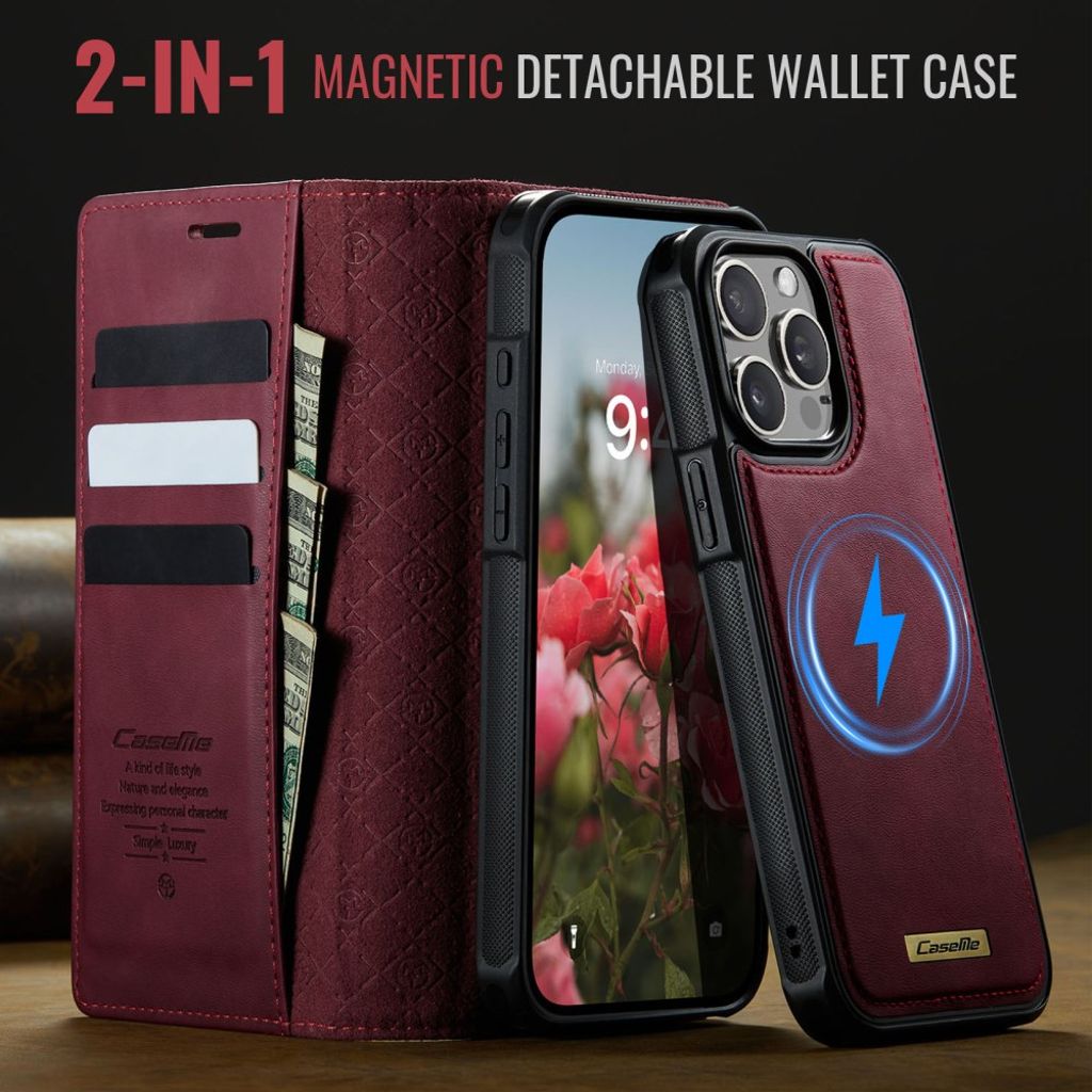 CaseMe iPhone 13 Pro Etui C49 Series Rød