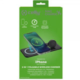 Celly Trådløs lader 2 in 1 Foldable Wireless Charger 15W MagSafe