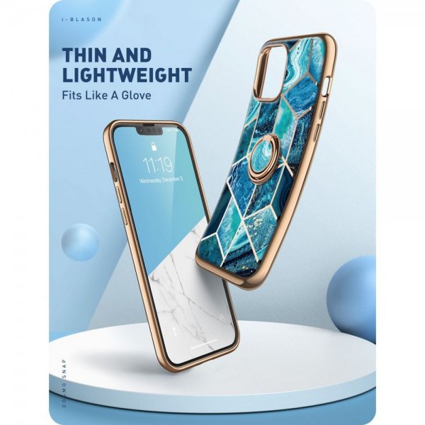 Supcase iPhone 13 Pro Deksel Cosmo Snap Blue Marble