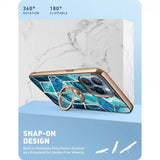 Supcase iPhone 13 Pro Deksel Cosmo Snap Blue Marble