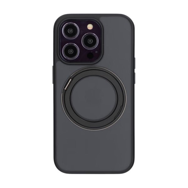 iPhone 14 Pro Deksel Roterbart Stativ Svart