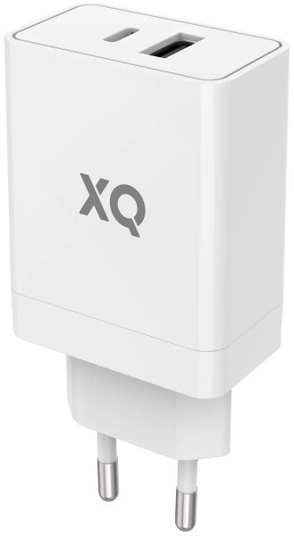 Xqisit Lader Dual Wall Charger USB-A USB-C PD 30W