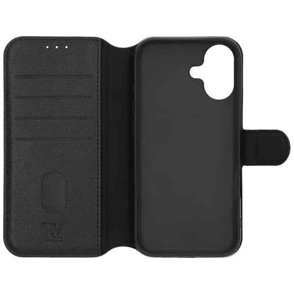 Rvelon iPhone 17 Etui Ekte Skinn Svart